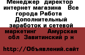 Менеджер (директор) интернет-магазина - Все города Работа » Дополнительный заработок и сетевой маркетинг   . Амурская обл.,Завитинский р-н